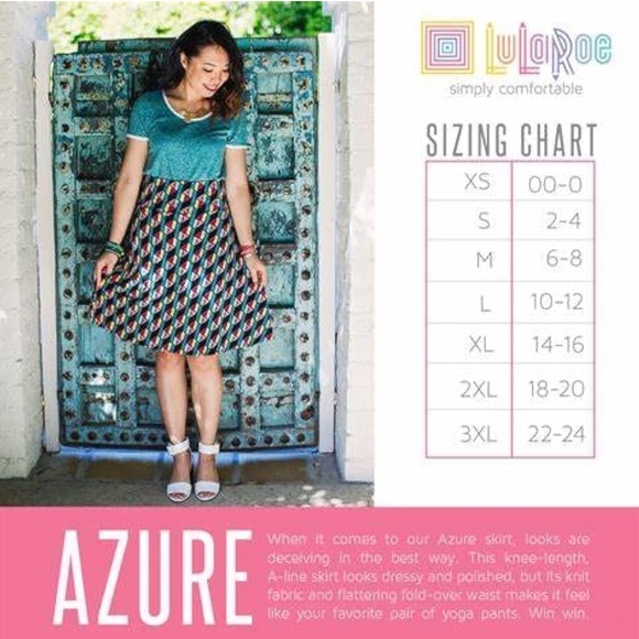 🍁HOST PICK 🍁Lularoe “Azure” skirt gray,orange & blue  w/Burgundy background  3XL - Picture 7 of 7